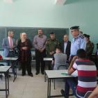  غنام تتفقد قاعات  امتحان التوجيهي في مدرسة ذكور  رام الله الثانوية