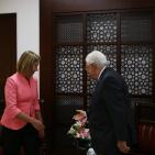 خافيير سولانا منسقة السياسة الخارجية للاتحاد الأوروبي تلتقي الرئيس محمود عباس