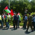 الاحتلال يقمع مظاهرة سلمية بالقرب من بيت البركة شمال الخليل