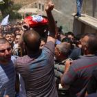 تشييع جثمان الشهيد عبد الله غنيمات في بلدة كفر مالك