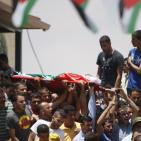 تشييع جثمان الشهيد عبد الله غنيمات في بلدة كفر مالك