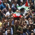 تشييع جثمان الشهيد عبد الله غنيمات في بلدة كفر مالك