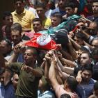 تشييع جثمان الشهيد عبد الله غنيمات في بلدة كفر مالك