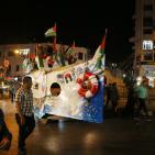 مجسم لسفينة أسطول الحرية يجوب شوارع رام الله