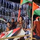 مجسم لسفينة أسطول الحرية يجوب شوارع رام الله