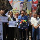 وقفة اسناد للأسرى المضربين أمام مقر المندوب السامي بغزة