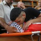 تششيع جثمان الشهيد  محمد عطا لافي 19 عام في مخيم قلنديا