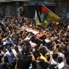 تششيع جثمان الشهيد  محمد عطا لافي 19 عام في مخيم قلنديا