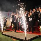 العرس الجماعي لـ240 عريس وعروس الذي نُظم في بلدة عقربا جنوب شرق نابلس