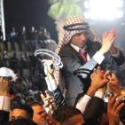 العرس الجماعي لـ240 عريس وعروس الذي نُظم في بلدة عقربا جنوب شرق نابلس