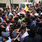 تشييع جثمان الشهيد الفتى ليث الخالدي في مخيم الجلزون