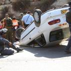 بالصور : عملية الدهس المزعومة شرق رام الله