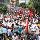 غزة: الجبهة الشعبية تنظم اعتصاماً حاشدا احتجاجاً على قرارات الأونروا الأخيرة