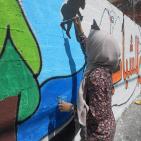 بالصور: المبادرات الشبابية ترسم جدارية 