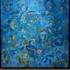 الفنان شفيق رضوان حاضر بلوحاته رغم منع الاحتلال قدومه ليفتتح معرضه