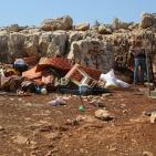 الاحتلال  يشرد  ثلاث اسربهدم مساكن وحظائر لعائلات بدوية شرق رام الله