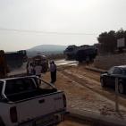 اعمال  اصلاح الشوارع  في عرابه جنين