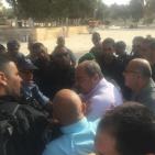 وفد مقدسي  باستقبال الاسير المحرر عمر شلبي امام سجن مجدو