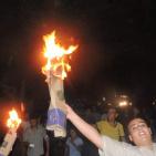 تظاهرات في غزه احتجاج على انقطاع الكهرباء