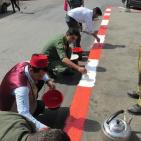 اﻻجهزه اﻻمنيه في نابلس  تشارك يوم حمله النظافة العالمي في نابلس