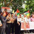 جنين: وقفة تضامنية الأسرى المضربين عن الطعام والإداريين