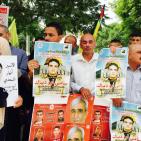 جنين: وقفة تضامنية الأسرى المضربين عن الطعام والإداريين