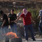 مواجهات امام سجن عوفر غربي رام الله