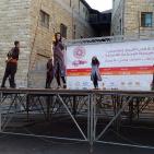 فرقة الهدف للدبكة  الشعبية و فرقة كنعان للتراث والفنون الشعبية في سوق الحرجة رام الله