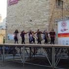 فرقة الهدف للدبكة  الشعبية و فرقة كنعان للتراث والفنون الشعبية في سوق الحرجة رام الله