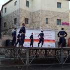 فرقة الهدف للدبكة  الشعبية و فرقة كنعان للتراث والفنون الشعبية في سوق الحرجة رام الله