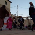 فرقة الهدف للدبكة  الشعبية و فرقة كنعان للتراث والفنون الشعبية في سوق الحرجة رام الله