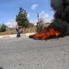 مواجهات قرب مستوطنة بيت ايل شرق رام الله عقب مسيرة جماهيرية نصرة للأقصى