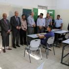 وزير التربية يتفقد مدارس بلدة بروقين في محافظة سلفيت