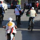 مسيرة دراجات هوائية في نابلس تضامناً مع الأسرى والأقصى بتنظيم من الإغاثة الطبية الفلسطينية