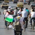 مسيرة دراجات هوائية في نابلس تضامناً مع الأسرى والأقصى بتنظيم من الإغاثة الطبية الفلسطينية