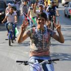 مسيرة دراجات هوائية في نابلس تضامناً مع الأسرى والأقصى بتنظيم من الإغاثة الطبية الفلسطينية