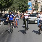 مسيرة دراجات هوائية في نابلس تضامناً مع الأسرى والأقصى بتنظيم من الإغاثة الطبية الفلسطينية