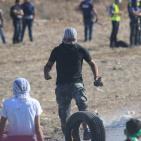 مواجهات حاجز حوارة جنوب نابلس  الأحد 11/10/2015