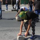 مواجهات حاجز حوارة جنوب نابلس في جمعة الغضب