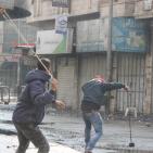 المواجهات المندلعة في باب الزاوية عقب اعدام شابين في الخليل