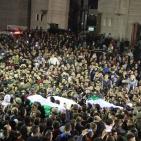 استقبال جثامين الشهداء الخمسة في الخليل