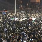 استقبال جثامين الشهداء الخمسة في الخليل