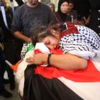 تشييع جثماني الشهيدين محمد شماسنة وعمر الفقيه في بلدة قطنا شمال غرب القدس،