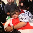 تشييع جثماني الشهيدين محمد شماسنة وعمر الفقيه في بلدة قطنا شمال غرب القدس،