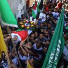 تشييع جثمان الشهيد لافي عوض في قرية بدرس