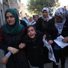 تشييع جثمان الشهيد لافي عوض في قرية بدرس