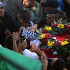 تشييع جثمان الشهيد لافي عوض في قرية بدرس