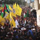 تشييع جثماني الشهيدين ليث اشرف مناصرة  وأحمد أبو العيش (28) ع في مخيم قلنديا