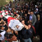 تشييع جثمان الشهيد إبراهيم داوود في بلدة دير غسانة قرب رام الله