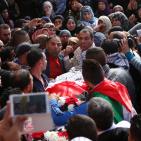 تشييع جثمان الشهيد إبراهيم داوود في بلدة دير غسانة قرب رام الله